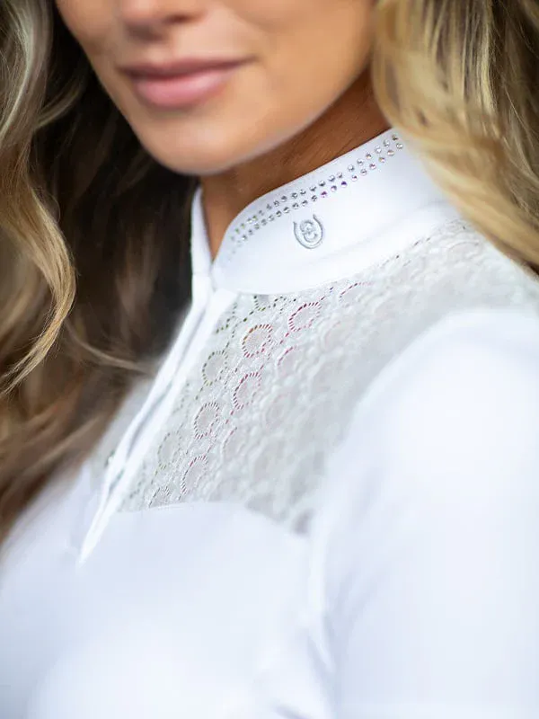 Equestrian stockholm Crystal Champion Top White