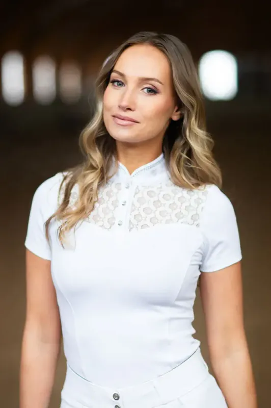 Equestrian stockholm Crystal Champion Top White