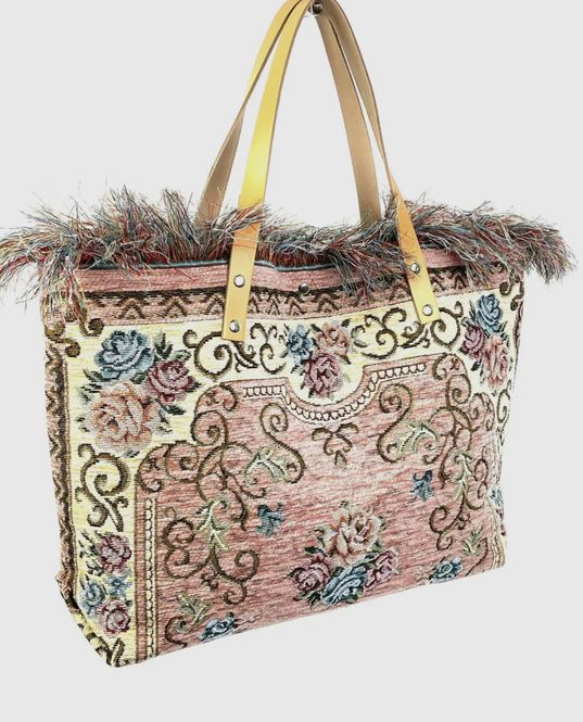 Hovedbilde ITALIAN COTTON CARPET SHOPPER BAG ROSE 